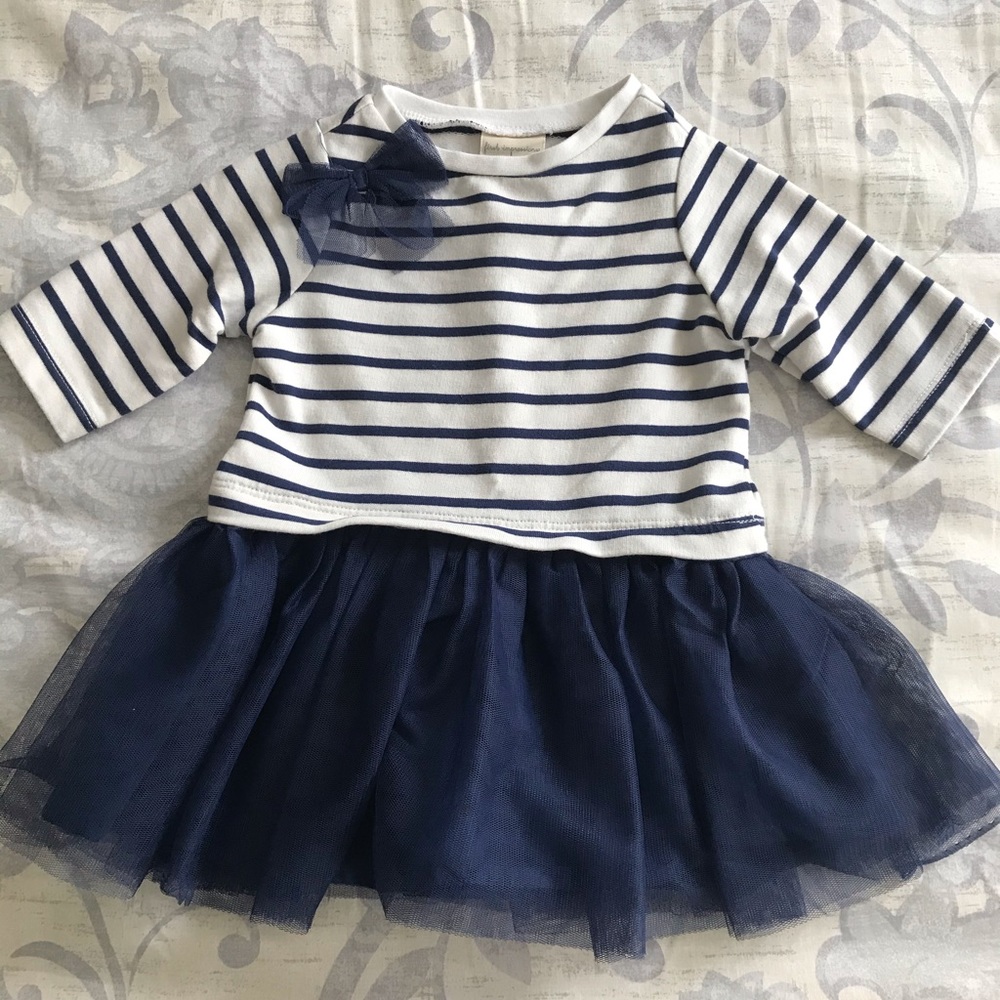 Impressions Baby Girl Striped Dress Size 12 mos